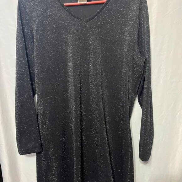 Dress.com Sparkly Long-Sleeve Shift Dress – Size Large - Picture 6 of 10